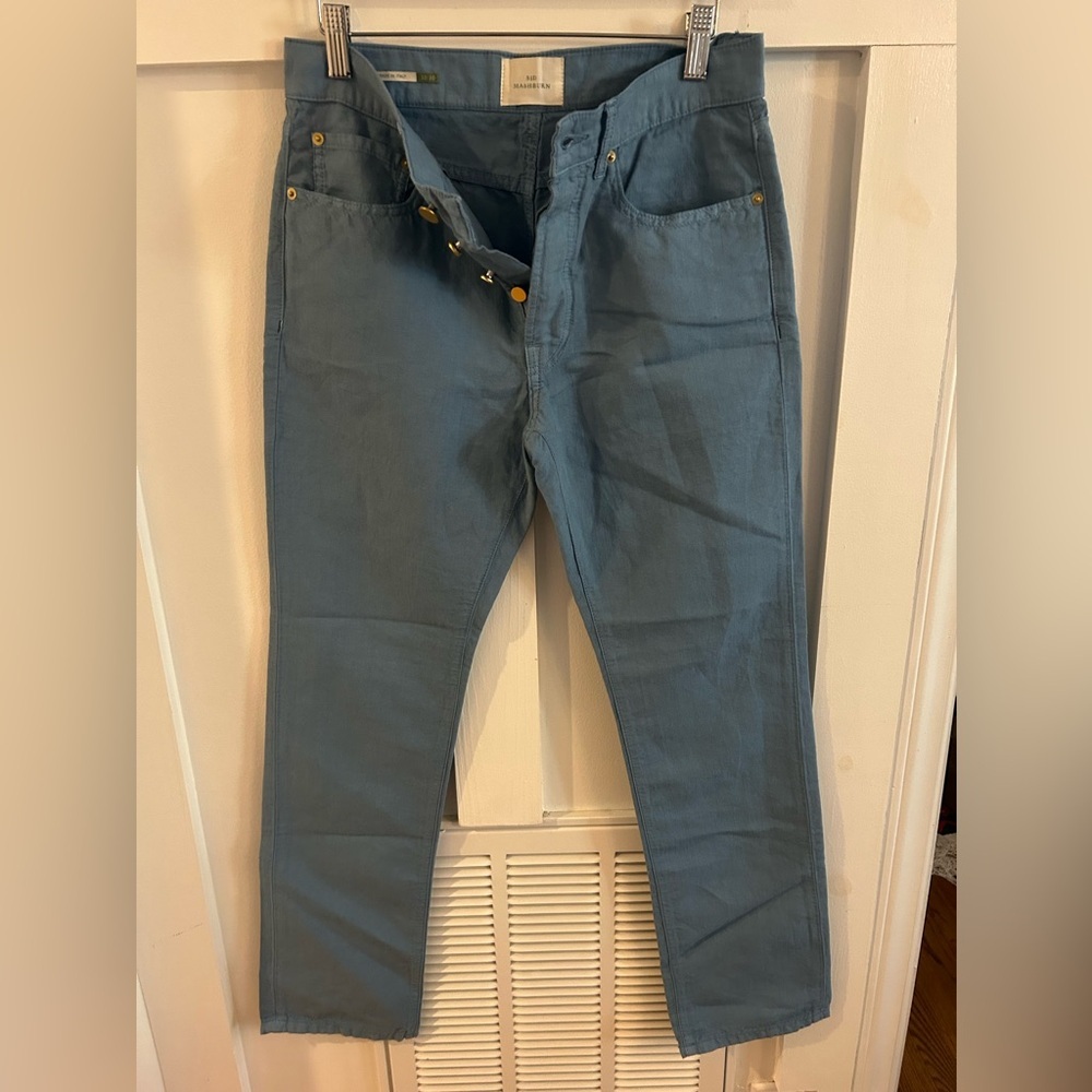 SID MASHBURN Slim Straight 5-Pocket Pant Blue